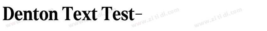 Denton Text Test字体转换